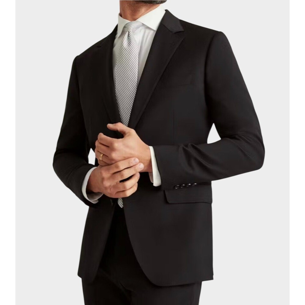 HART SHAFFNER MARX Chicago fit Men’s Blazer Sport Coat Jacket 38R Black Wool
